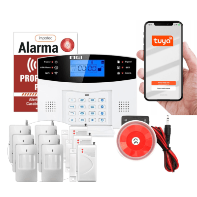 Alarma Wifi 4G Kit 3 Sensores Mag + 6 Sensores Mov / IMPOTEC 1