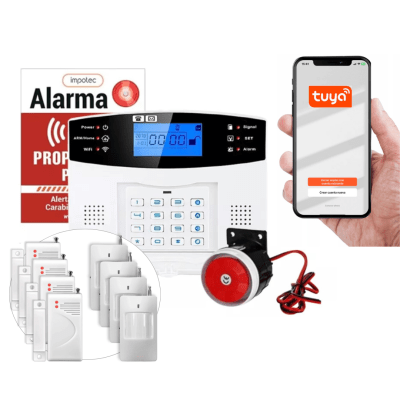 Alarma Wifi 4G Kit 4 Sensores Mag + 4 Sensores Mov / IMPOTEC 1