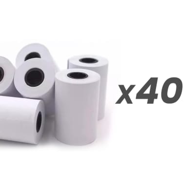 Pack 2 Cajas -  40 Rollos De Papel Térmico De 57mmx40mts