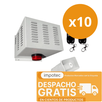 Pack 10 Alarmas Comunitarias 30 Watts + 2 Controles