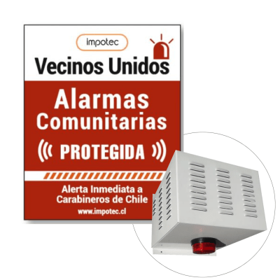Placa Cartel Disuasiva Alarma Comunitaria FOMEX / IMPOTEC