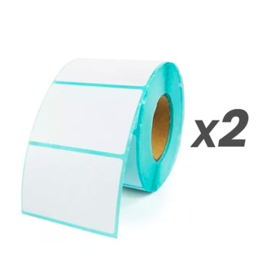Pack 2 Rollo Etiquetas Térmicas Adhesivas 80mm X 60mm X 500