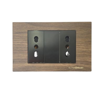 Tomacorriente Doble 10A/16A UltraSmart Wood