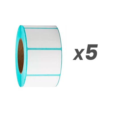 Pack 5 Rollos Etiquetas Térmicas Adhesivas 60mm X 40mm 700 Unidades