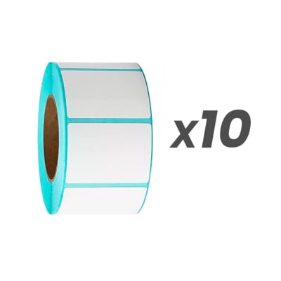 Pack 10 Rollos Etiquetas Térmicas Adhesivas 60mm X 40mm 500 Unidades