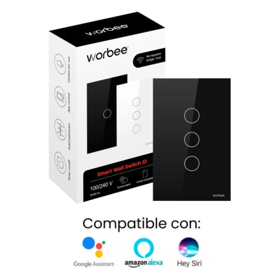 Interruptor Inteligente S1 Wifi Triple Con Neutro