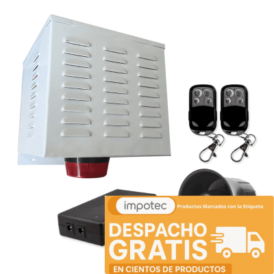 Alarma Comunitaria 20 Watts + UPS Respaldo + 2 Controles  / IMPOTEC 2