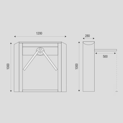 Torniquete Control de Acceso Acero Inoxidable 2