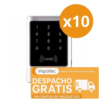 Pack 10 Controlador de Acceso RFID | Pantalla Táctil IP65
