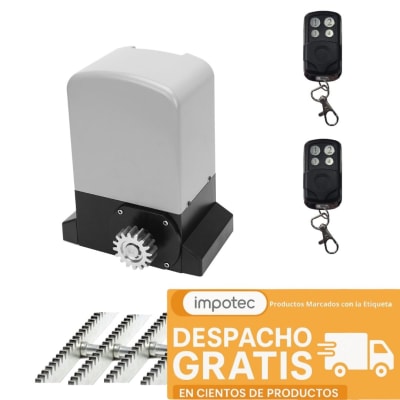 Kit Motor Portón Automático 1000kg + 5m Cremallera