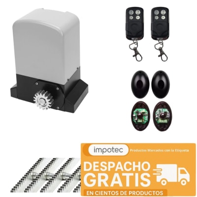 Kit Motor Portón Automático 1000kg + 5m Cremallera y Fotocelda