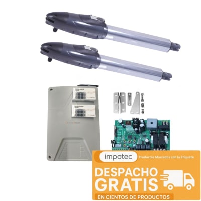 Kit 2 Brazo Motor Batiente Condominio Uso Intenso 350KG 3.5MT 3