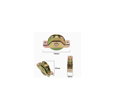 Rueda para Porton con soporte de montaje ranura en U 85mm 5