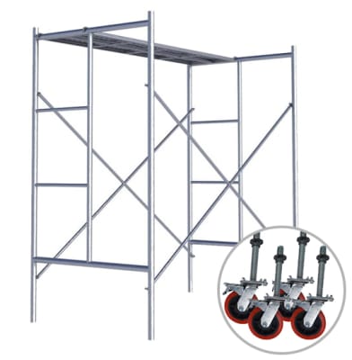 Andamio Galvanizado 180 X 95 X 170 + 4 Ruedas Para Andamio 6Pulg.