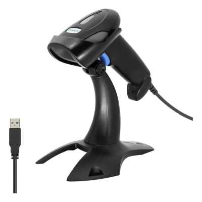 Lector de codigo de barra con pedestal