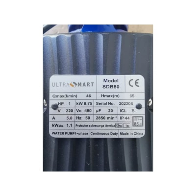 Bomba De Agua Periferica 0.5 Hp 1 X1 Marca UltraSmart Modelo Qb60 4