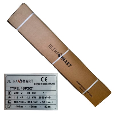 Bomba Pozo Profundo 1.5HP 138mt Altura 3
