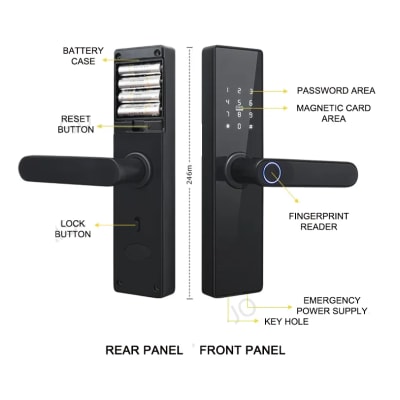 Cerradura Electrónica Tuya Smart Wifi Inteligente Huella Digital Clave 9