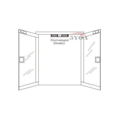 Cerradura Magnetica Dos Hojas 280KG x 2 / 12V 3