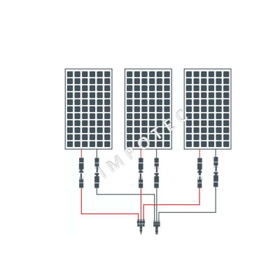 Conector MC4  3 en 1 (3 Patas) ,  para paneles solares 1