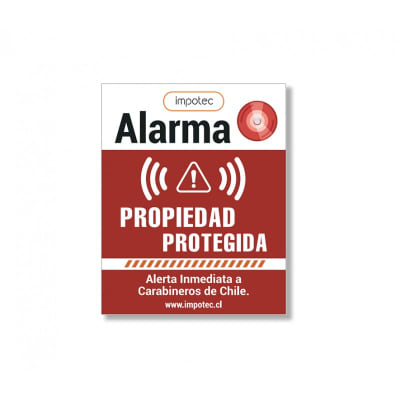 Cartel Metalico Alarma