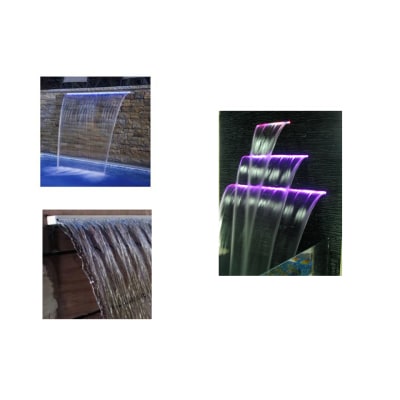 Cortina de Agua 120cm Con Luz Led Cascada Piscina 2
