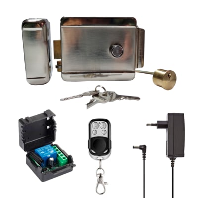 Cerradura Eléctrica Relé Inalámbrico Apertura Control Remoto 1
