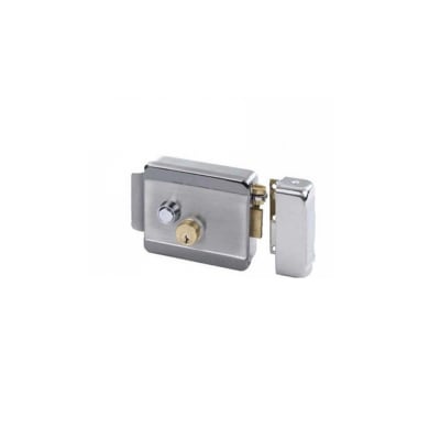 Cerradura electrica con boton doble cilindro Sin Fuente de poder 1