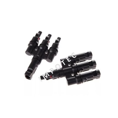 Conector MC4  3 en 1 (3 Patas) ,  para paneles solares