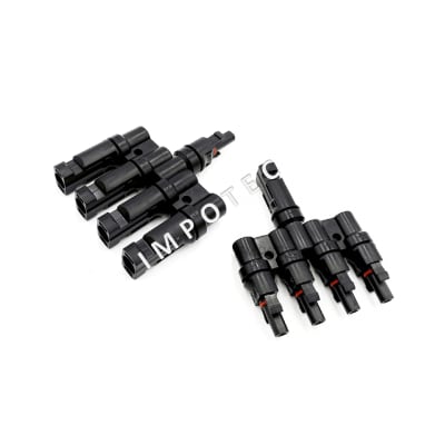 Conector MC4,  4 en 1 (4 Patas) ,  para Paneles Solares