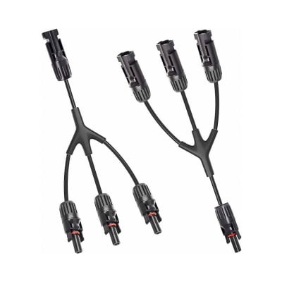 Conector MC4 de 3 Vias Cable Y, Para paneles Solares