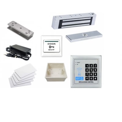 Kit Cerradura Magnetica 180KG Completa con Soporte U 1