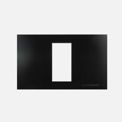 Placa Simple Enchufe o Interruptor UltraSmart Black