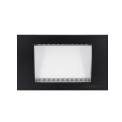 Placa Doble Triple Enchufe o Interruptor UltraSmart Black