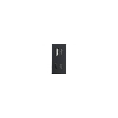 Modulo Cargador USB + tipo C 2100mA / DC5V  Black