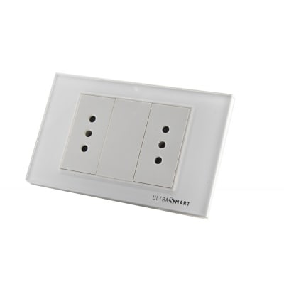 Tomacorriente Muro Doble Linea Crystal 6