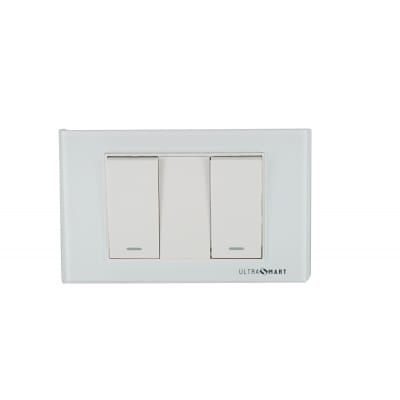 Interruptor Conmutador 9/24 Doble Crystal White