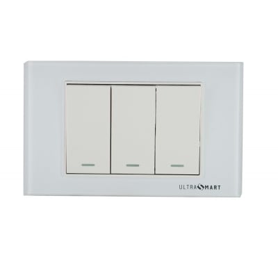 Interruptor Conmutador 9/24 Triple Crystal White