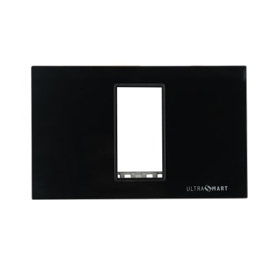 Placa Simple Enchufe o Interruptor UltraSmart Crystal Black 2