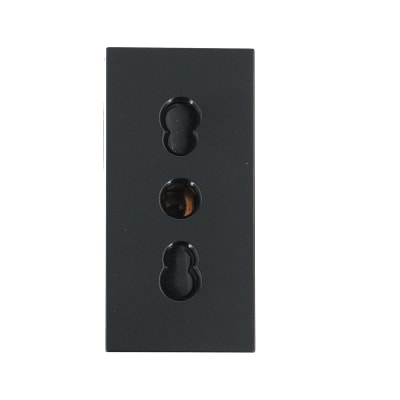 ModuloTomacorriente Simple 10-16A/250V UltraSmart Crystal Black 1