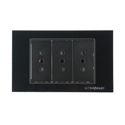 Tomacorriente Triple 10A Crystal Black 1
