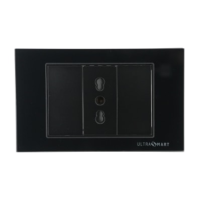 Tomacorriente Simple 10-16A/250V UltraSmart Crystal Black