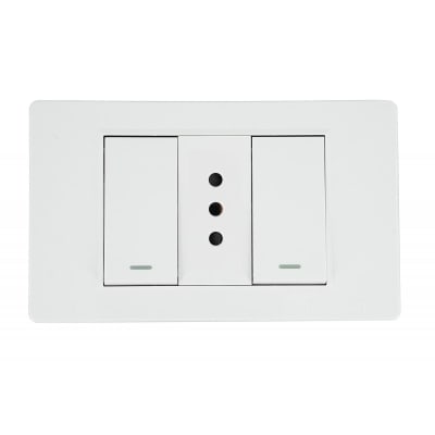 Interruptor Doble 9/12 + Tomacorriente Simple UltraSmart Standard 1