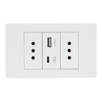 Cargador Usb Muro + Tomacorriente Doble UltraSmart Standard 1