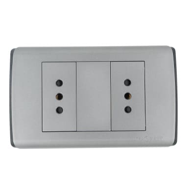 Tomacorriente Doble 10A UltraSmart Grey