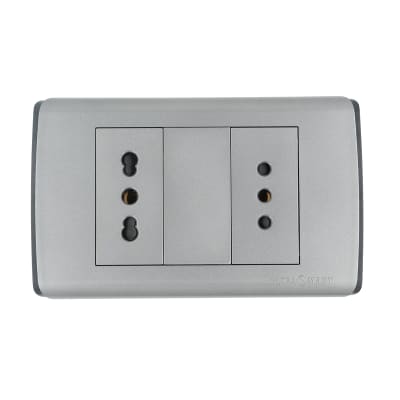 Tomacorriente Simple 10A+16A/250V UltraSmart Style Grey 1