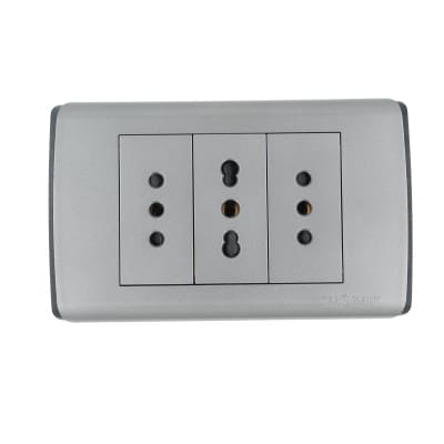 Tomacorriente Doble  10A+16A/250V UltraSmart Style Grey
