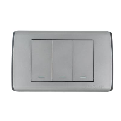 Interruptor Simple + Conmutador Doble 9/24  UltraSmart Grey
