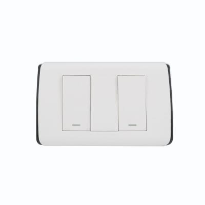 Interruptor doble + Conmutador Simple 9/24 UltraSmart Style White