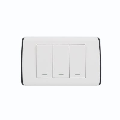 Interruptor Doble 9/12 + Conmutador Simple 9/24  UltraSmart Style White